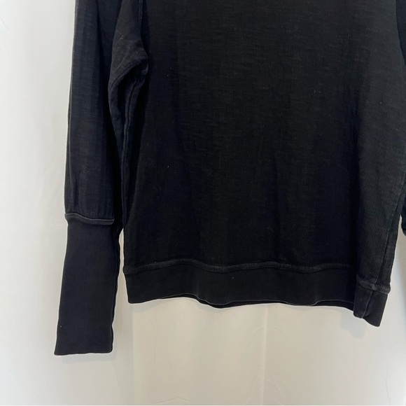 APIECE APART Olimpio Organic Cotton Sweatshirt Women's Sz XS Black Puff Sleeve - Picture 8 of 10
